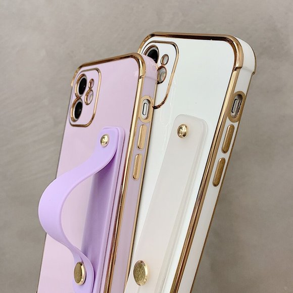 NEW iPhone 13/12/11/Pro/Max Wrist Band Electroplate Soft iPhone case - Picture 3 of 6